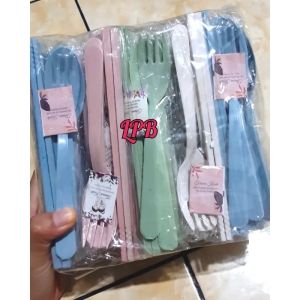 Souvenir Sendok Set Travel Plastik Isi 50 Set Murah