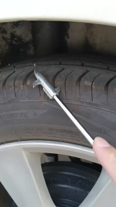 30cm 3in1 Car Motorcycle Tire Stone Remover Tyre Cleaning Repair Puncture Screwdriver Hook Stain Removal Tool Kit