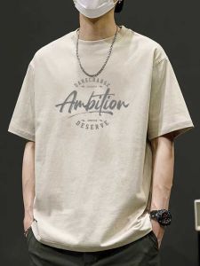 American Style Heavyweight 100% Pure Cotton Short Sleeve T-Shirt Loose Summer Casual Brand Mens Fashion Sleeveless Top