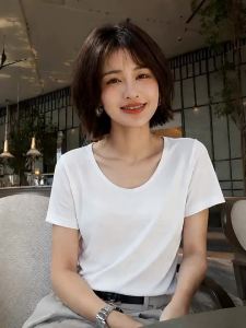 Basic House | Áo Thun Tay Ngắn Cổ U cho Nữ