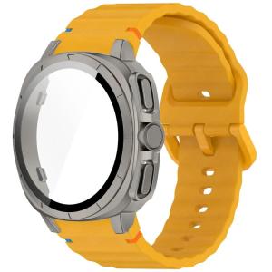 2-in-1 Case+Sports Silicone Strap for Samsung Galaxy Watch 7 40 44mm Appearance Upgrade Ultra Case for Galaxy Watch 7 Bracelet
