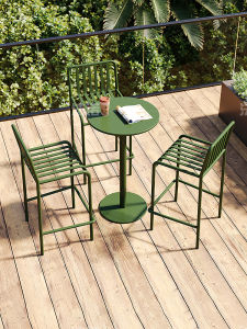 Outdoor Courtyard Casual Bar Table Chair Combination Modern Minimalist Style Customizable from Guangdong Province