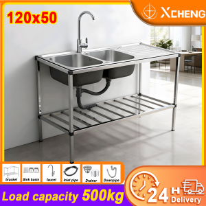 【Pampasan Kerosakan】304 stainless steel Sink Packages Sink single bowl with Faucet