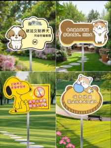 QIANGBIAO | Pet No Urination Sign Outdoor Stainless Steel