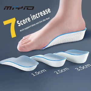 MIYIO 3.5CM Invisible Height Increasing Insole Orthopedic Arch Support Insole Soft Elastic Light Weight for Men Women Shoes Pads