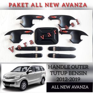 PAKET HANDLE PINTU OUTER MANGKOK ALL NEW AVANZA 2012 - 2019 HITAM DOFF