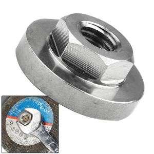 LIUMILAC 1pc Angle Grinder Nut Anti-Rust Stainless Steel Hexagon Nut Pressure Plate For 100 Type Angle Grinder Power Tool Accessories