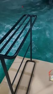 Sincecu Nordic Towel Rack Bathroom Storage Rack Standing Towel Shelf Storage Rack Balcony Stand Metal Floor Towel Rack hanger Bathroom Rack drying rack Home