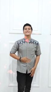 Koko Bordir Dewasa Lengan Pendek Baju Muslim Pria Terbaru