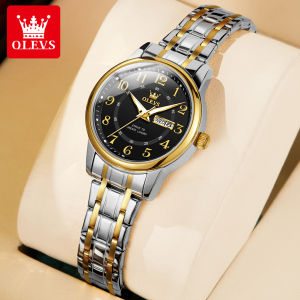 OLEVS | OLEVS 2891 Đồng Hồ Thạch Anh Mặt Số Lớn Dành Cho Nữ Đồng Hồ Đeo Tay Nữ Có Lịch Kép Chống Nước Bằng Thép Không Gỉ Sang Trọng Đồng Hồ Đeo Tay Nữ Thanh Lịch