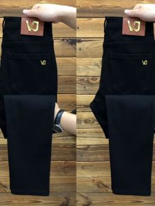 Business Casual Slim Fit Mens Jeans Trendy Black Elastic Waist Youthful Style Breathable Comfortable Autumn Wear for Men