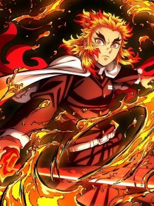 Bandai | Tranh Kim Cương Tự Làm Demon Slayer - Cảnh Mưa Lửa Động Cảm Hứng Từ Anime Hình Vuông Chất Liệu Acrylic Dán Đầy Đủ Nghệ Thuật Thủ Công Sáng Tạo Đồ Trang Trí Nhà Cửa Quà Tặng