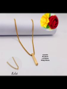 Kalung Titanium Model Terbaru Variasi Bambu Pria Kekinian Anti Karat & Anti Luntur (COD)