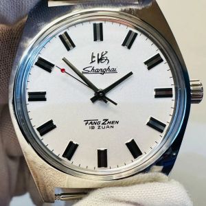 Vintage Shanghai 7120 Mens Mechanical Watch - Hand-Wind 36mm Retro Business & Casual Mechanical Wristwatches Drop Shipper