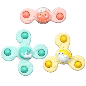 AODUOYAYA Baby Rotating Toy Suction Cup Spinner Finger Sucker Cartoon Kids Spinner Bath Educational Toys