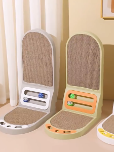 Cat Scratching Board with Ball Toys Practical Home Decor Grind Paw Corrugated Paper for Indoor Cats Standing Scratching