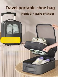 Portable Travel Shoe Storage Bag Dustproof Shoe Cover Box Shoe Organizer Bag Lightweight Suitcase Accessory for Business Trips