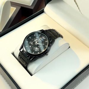 【Garansi Resmi】OPK Jam Tangan Pria Dewasa Terbaru 2025 Anti Air Otomatis Bercahaya Kalender Berlian Dial Stainless Steel Jam Tangan Mewah