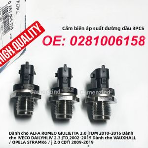 3 Cảm Biến Áp Suất Nhiên Liệu Cao Cho IVECO OPEL VAUXHALL SAAB VOLVO 0281006158 0281002706 Bộ Điều Chỉnh Áp Suất Dầu Phun Thông Dụng