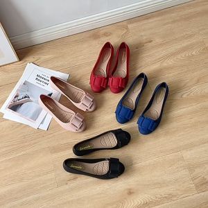 Sepatu Flat Shoes Wanita Sepatu Wedges Slip On Kerja Bahan Jelly LSP72