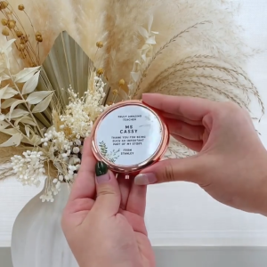Customised Compact Mirror | Personalized Bridesmaid Gifts | Birthday for her Gift