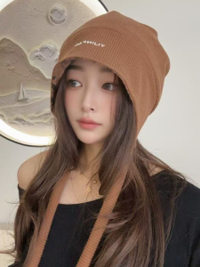Double-Sided Loose Fit Winter Hat for Women Large Head Size Face Slimming Trendy Korean Style Casual Foldable Cap