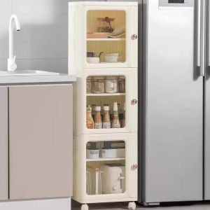 Foldable Multi-layer Narrow Space Storage Cabinet