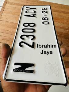 PLAT NOMOR MOTOR STANDART 1PCS & 2PCS (SEPASANG) ADA LOGO KORLANTASPOLRI NYA PROSES CEPAT