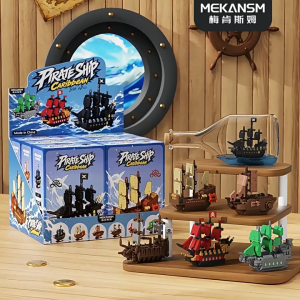 Toyzku Mekansm Pirate Ship Caribbean Building Blocks Mini Bricks DIY Assemble Toys Kid Kapal Layar