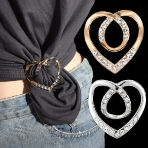 Love Scarf Buckle Geometric Flower Designer Clothing Corner Buckles Simple Dual-purpose Hem Shirt T-shirt Buckle Accessories