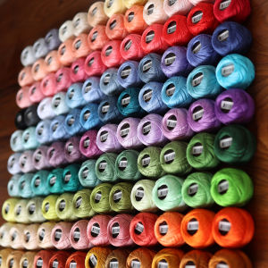 Rhapsody Size #8 Pearl Cotton Crochet Thread Embroidery Craft Needle Cross Stitch Egyptian Cotton Mercerized 128 Colors