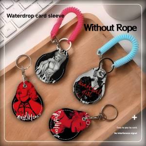 M-Madonna Singer New Key Holder PU Leather Key Pouch Slim Housekeeper Key Access Entrance Guard Card Protecter Holder