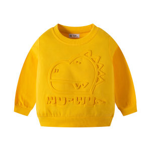 Be Top Kids Autumn New Cartoon Sweatshirt Baby Dinosaur 3D Print Outwear Comfortable Cotton Anime Style Korean Version