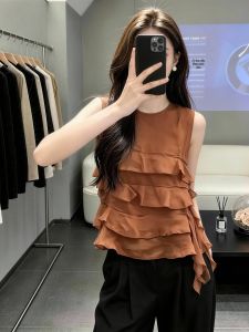 SHUAIYUE | Áo Blouse Quây Nhiều Tầng Voan Mềm