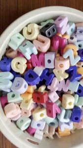 20mm Acrylic Letter Beads Large HoleDIY Craft Beads for Jewelry MakingAlphabet CharmsSpacer Beads for Bracelets Necklaces