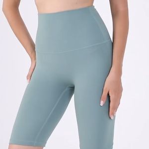[SG Ready Stock] LuLu women summer sports nude yoga pants five point shorts cycling pants fitness pant high-waist