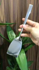 Xẻng Inox 304 Đảo Lật Thức Ăn Đa Năng Gume Dài 24.8cm An Toàn Dễ Vệ Sinh