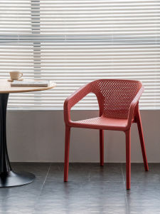 Nordic Style Thickened Plastic Chair with Armrest Outdoor Casual Restaurant Coffee Chair Stackable Back Chair Luxury Quality