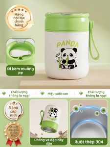 XIAOCHUSHU | Cốc Bữa Sáng Di Động An Toàn Cho Lò Vi Sóng Có Nắp Và Thìa