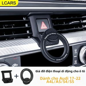 Giá Đỡ Điện Thoại Trên Ô Tô Xoay 360 Độ Lcars Dành Cho Audi A4L/A5/S4/S5 (2017-2022) Giá Đỡ Cửa Gió Với Đế Từ Tính Chắc Chắn Phụ Kiện Màu Đen Không Rung