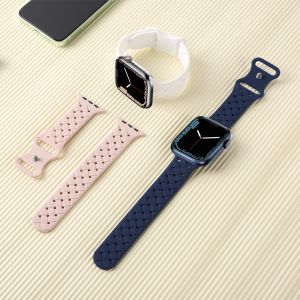 Sport Strap for Apple Watch 49mm 45mm 41mm 44mm 40mm 38mm 42mm Women Men iWatch Braided Lattice Silicone Strap for Apple Watch Ultra Series 8/7/6/5/4/3/2/1 Series SE SE2