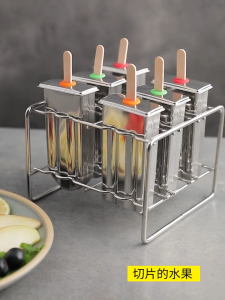 304 Stainless Steel Popsicle Molds and Rack Ice Lolly Mold Rack Frozen Lolly Popsicle Ice Pop Maker DIY Homemade Ice Cream Mould