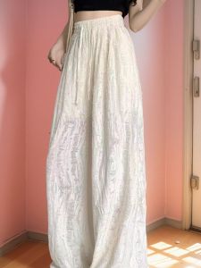 กางเกงขายาวทรงหลวมเอวสูงขาดรุ่ยสำหรับผู้หญิง กางเกงขายาวทรงตรงลำลองสำหรับใส่ไปงานปาร์ตี้ในช่วงฤดูร้อน