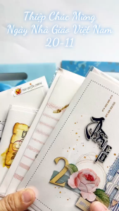 Thiệp 20 Tháng 11 Chúc Mừng Ngày Nhà Giáo Việt Nam Thiệp 1 Mặt Chữ Nổi Trang Trí