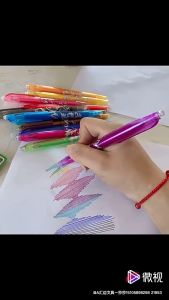 Bút Xóa Được dạng nhấn 3 màu xanh đen tím thần kỳ ma thuật xoá bôi lau tẩy được có thể thay ngòi ruột cao cấ