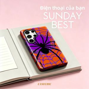 Potdemiel | Ốp Điện Thoại Samsung Galaxy S26 Ultra A56 Halloween Pumpkins - Vỏ Bảo Vệ Kép Họa Tiết Tinh Xảo Với Tính Năng Chống Sốc Từ Tính