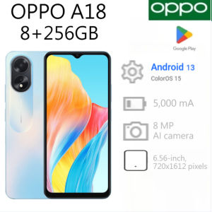 OPPO | 2026 Newest Model OPPO A18 Smartphone 4G Dual Nano-SIM Globally Unlocked 6.56-inch 90Hz Display Helio G85