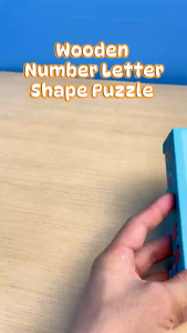 Hntob Wooden 36M+ Shape Letter Number Kids Developmental Educational Toy Board Pairing Puzzle