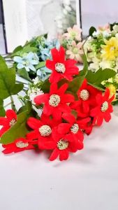 Bunga Aster Daisy Artificial X7/Daisy Artificial/Bunga Bouquet/Bunga Dekorasi X7 Cabang (NK-114)