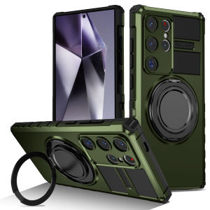 Shockproof Rotating Holder Phone Case for Samsung Galaxy S26 Ultra S25 S24 S23 S22 Plus S21 FE for Magsafe Wireless Charge Cover